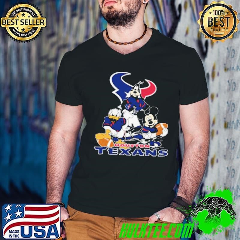 Mickey Friends Houston Texans Tee Disney Inspired Game Day Football NFL Shirt