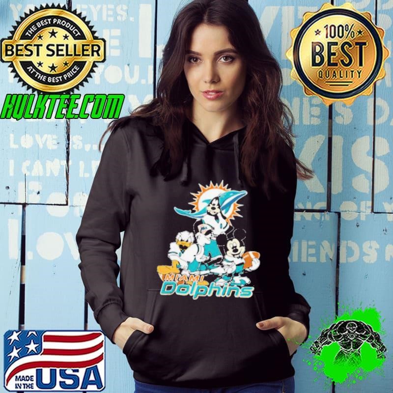 Mickey Friends Miami Dolphins Tee Disney Inspired Game Day Football NFL Hoodie
