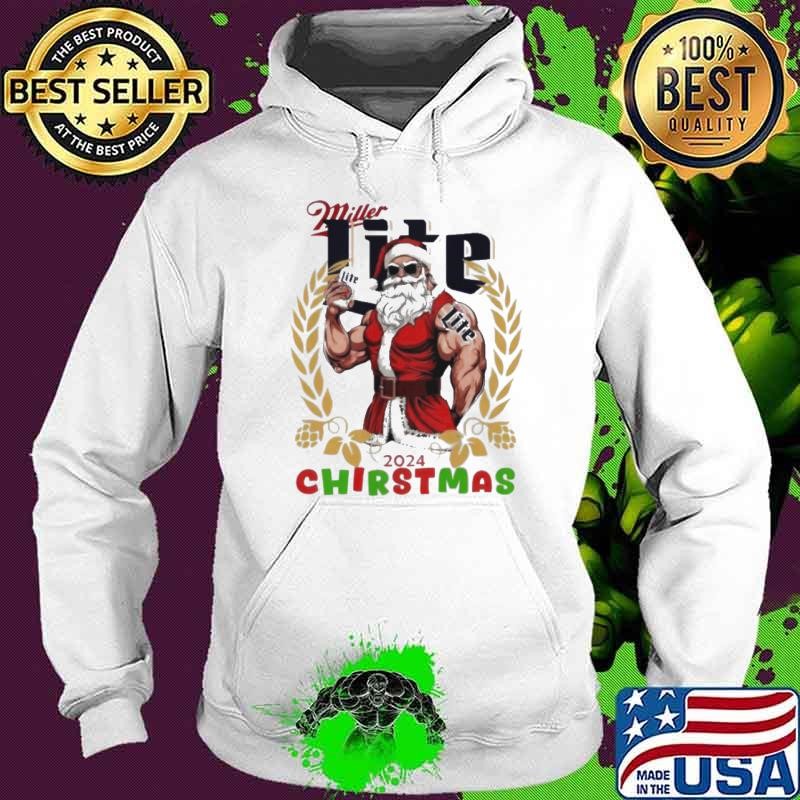 Miller Lite Santa Christmas Hoodie