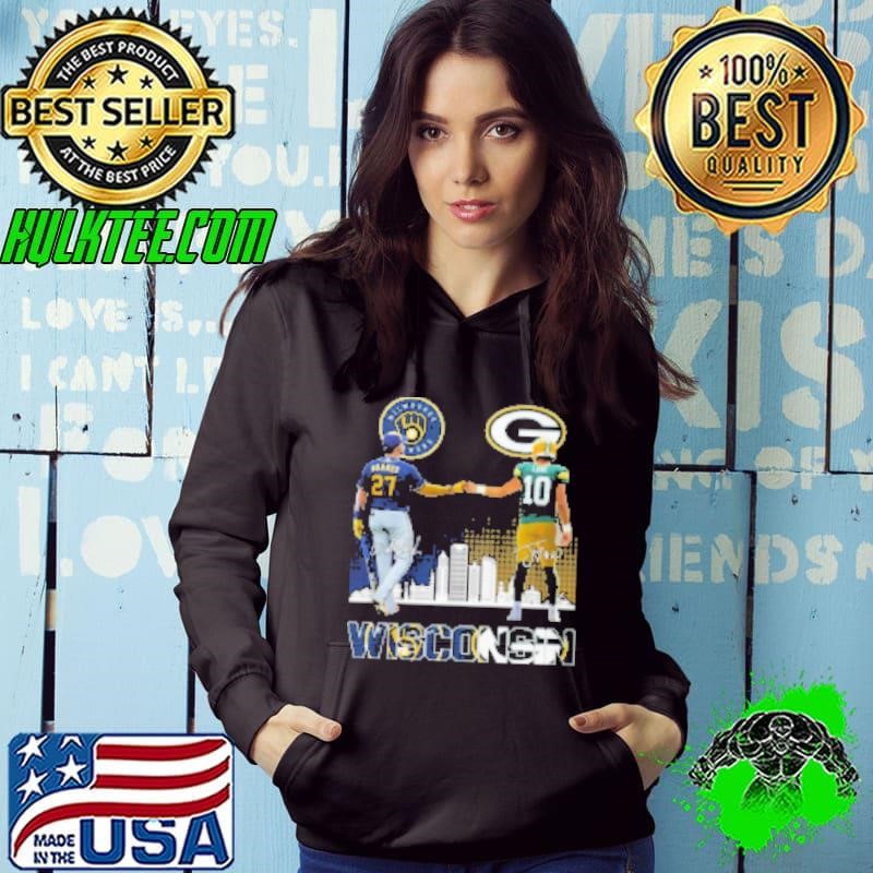 Milwaukee Brewers Willy Adames Green Bay Packers Jordan Love Wisconsin T Shirt Hoodie