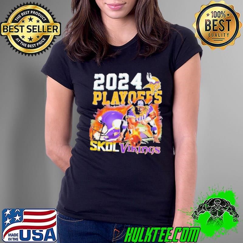 Minnesota Vikings Playoffs Skol Vikings 2024 Ladies Tee