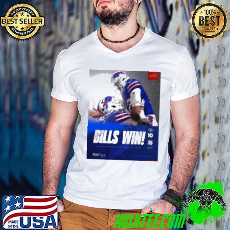 NFL Football 2024 Bills Win Final San Francisco Vs Buffalo Bills 10 – 35 Week Thirteen Guys V Neck