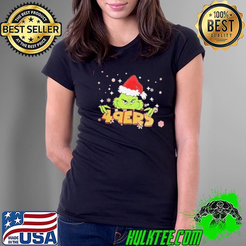 NFL San Francisco 49ers Merry Christmas Grinch Ladies Tee