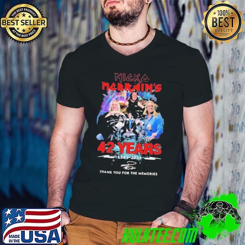 Nicko Mcbrain’s 42 Years 1983 2024 Thank You For The Memories Signature shirts