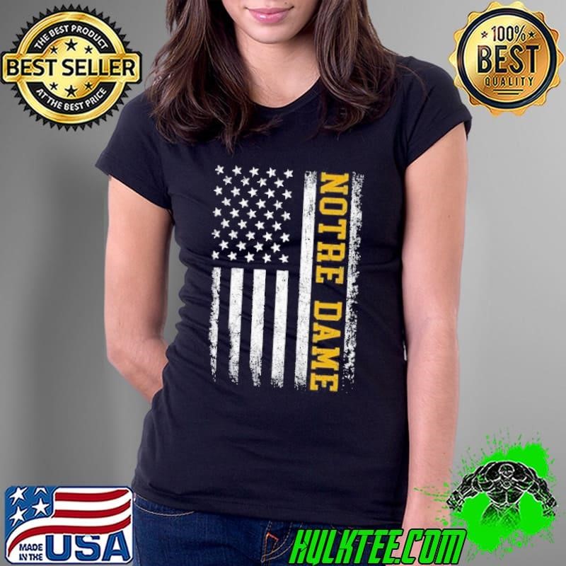 Notre Dame Usa Flag Patriotic Men Women Shirt