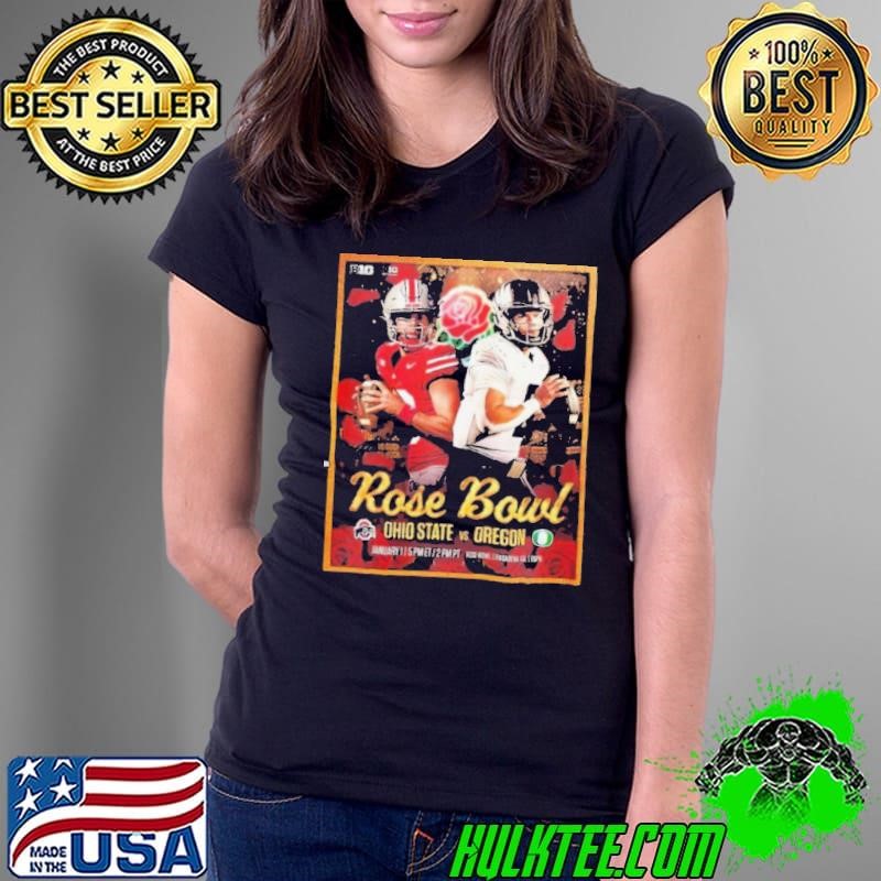 Ohio State Buckeyes Vs Oregon Ducks Matchup Rose Bowl At Rose Bowl Stadium In Pasadena Ca On January 1st 2025 Shirt
