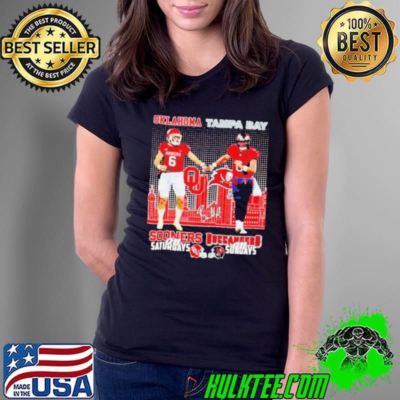 Oklahoma Sooners on Saturdays Tampa Bay Buccaneers on Sundays Ladies Tee