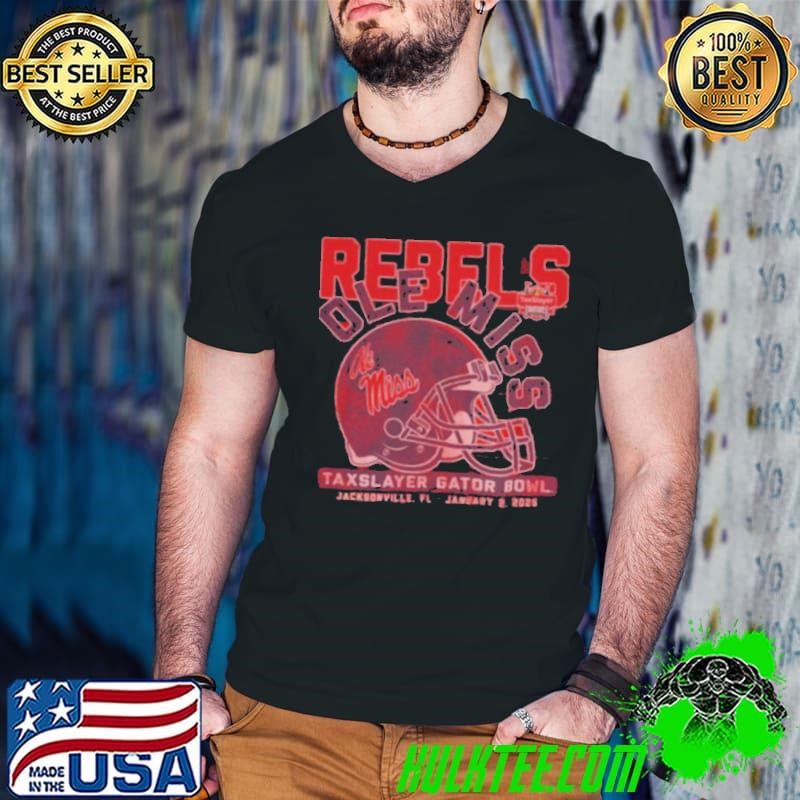 Ole Miss Football 2025 Gator Bowl Helmet Shirt