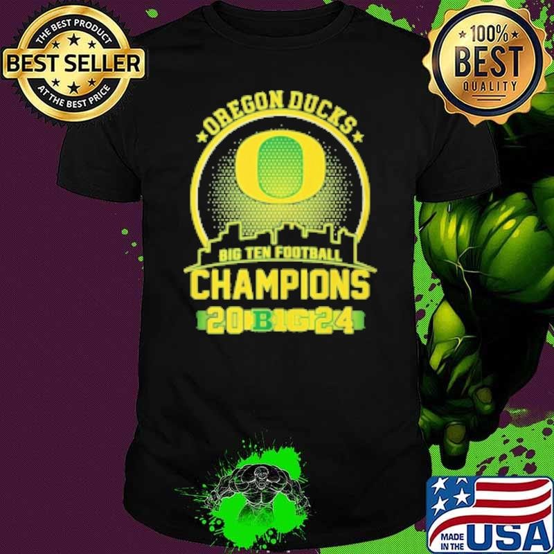 Oregon Ducks Football Big 10 Champions 2024 Go Ducks Skyline Logo Shirt