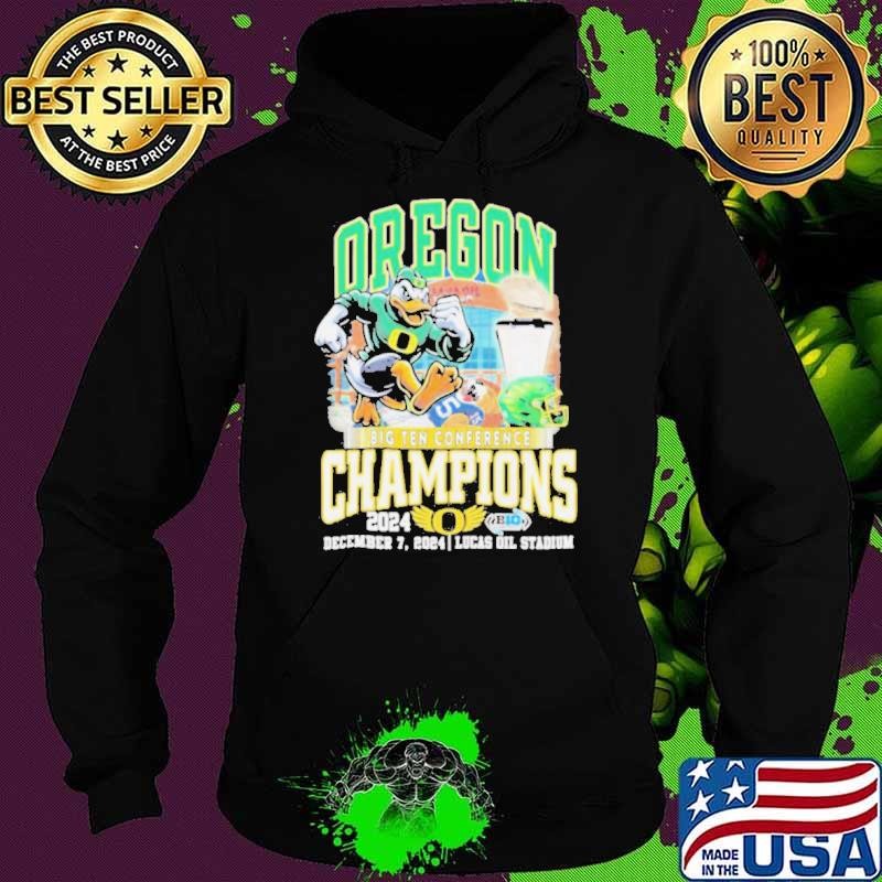 Oregon ducks big 10 conference champions in lucas oil stadium 2024 Hoodie