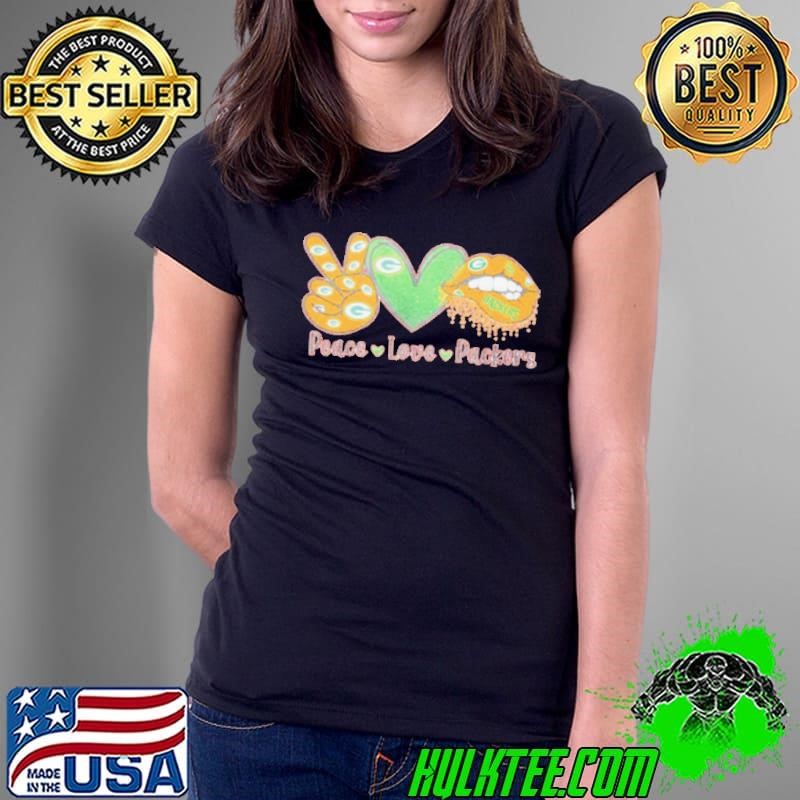 Peace love Green Bay Packers Ladies Tee