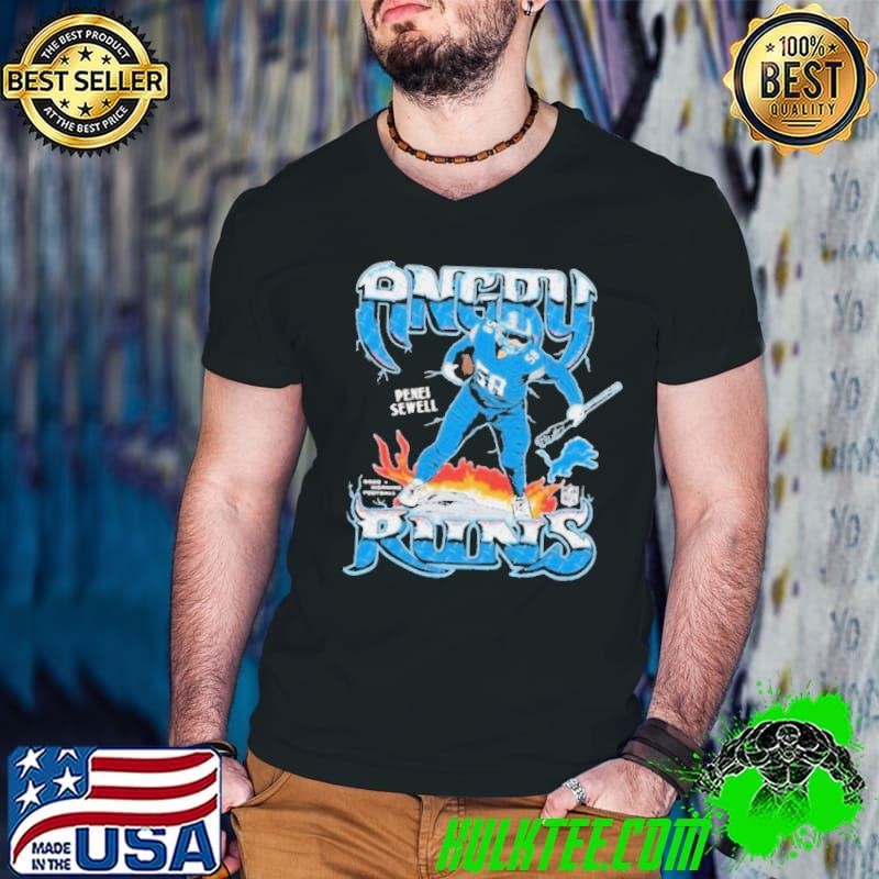 Penei Sewell Angry Runs Detroit Lions Shirts Guys V Neck