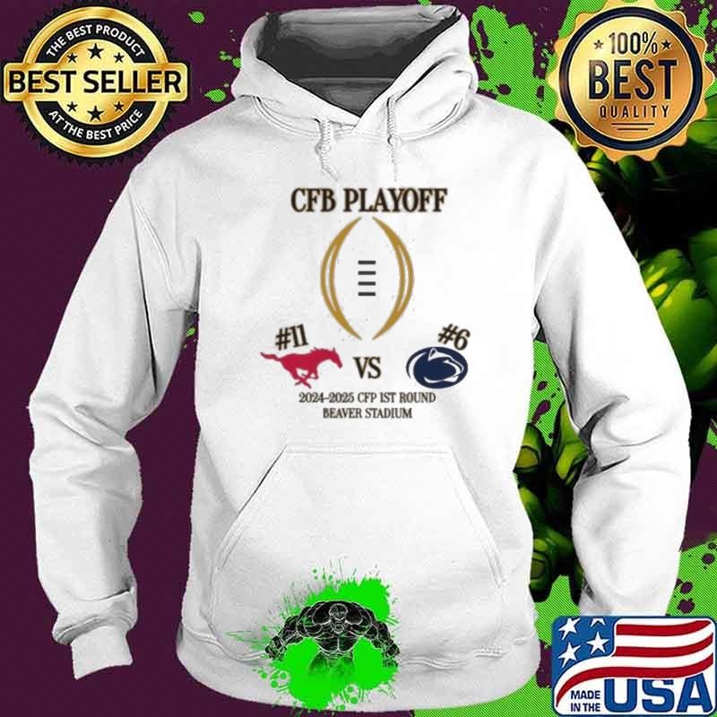 Penn State Nittany Lions Vs SMU Mustangs 2024 2025 CFP Playoff 1st Round Beaver Stadium Hoodie