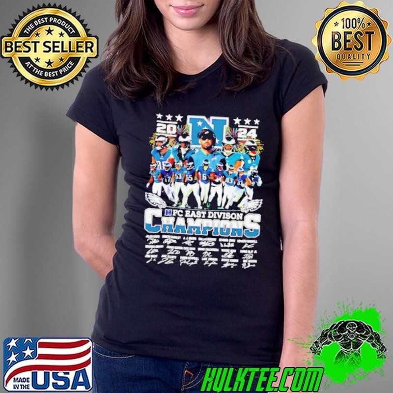 Philadelphia Eagles 2024 NFC East Divison Champions all team signature Ladies Tee