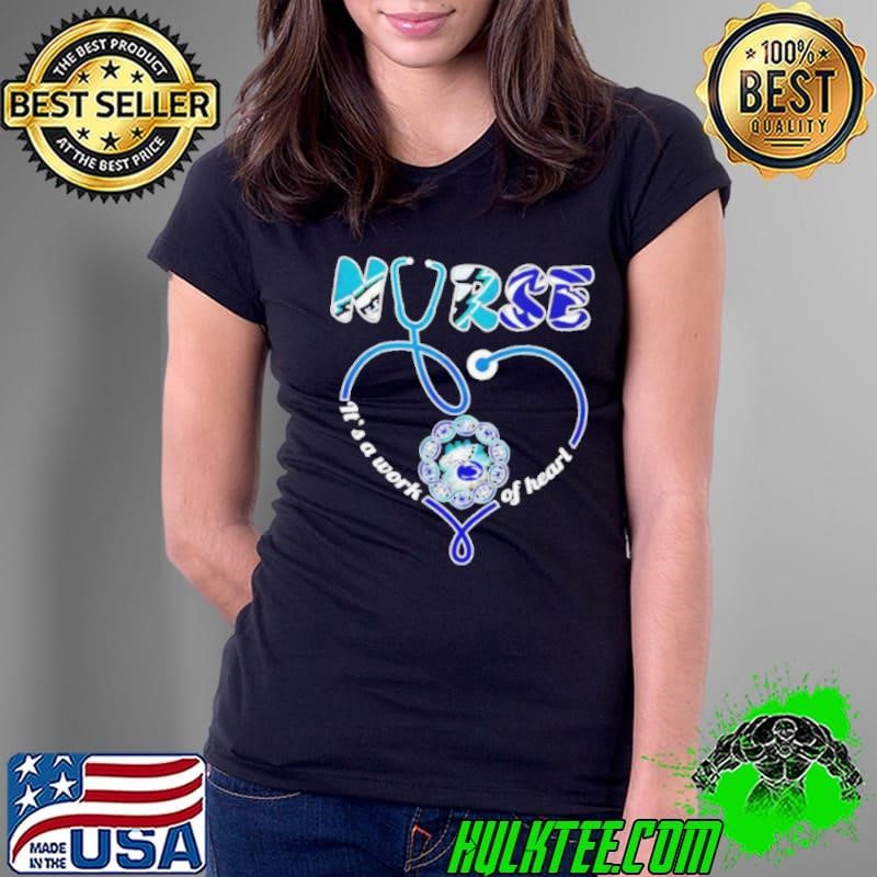 Philadelphia Eagles ADN nurse it’s a work of hearl Ladies Tee