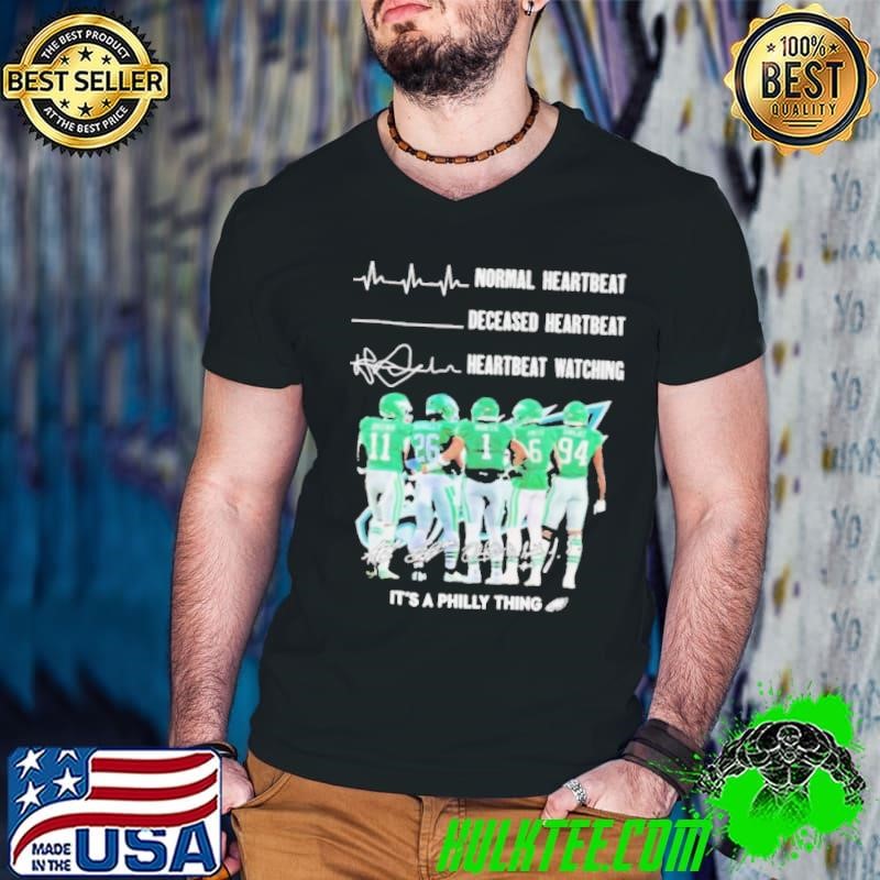 Philadelphia Eagles Crazy Heartbeat Watching Them Playing 2024 signatures Shirt