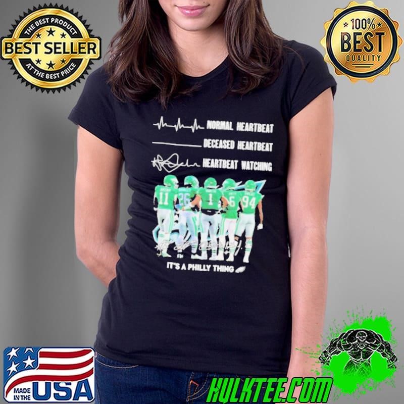 Philadelphia Eagles Crazy Heartbeat Watching Them Playing 2024 signatures Ladies Tee Philadelphia Eagles Crazy Heartbeat Watching Them Playing 2024 signatures Ladies Tee