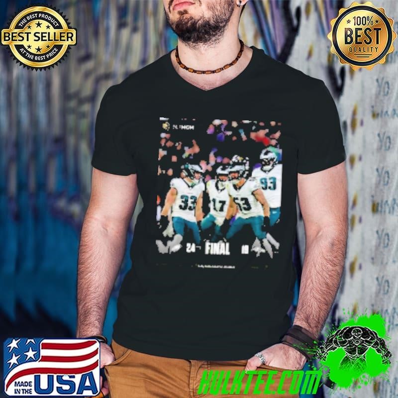 Philadelphia Eagles Win 24 19 Ravens Week 13 2024 Nfl Game Feeling Thankful Score Shirt