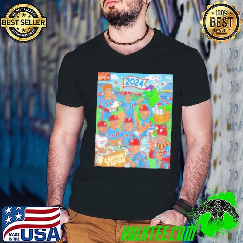 Philadelphia Phillies Have a safe and happy Thanksgiving 2024 cartoon Shirt
