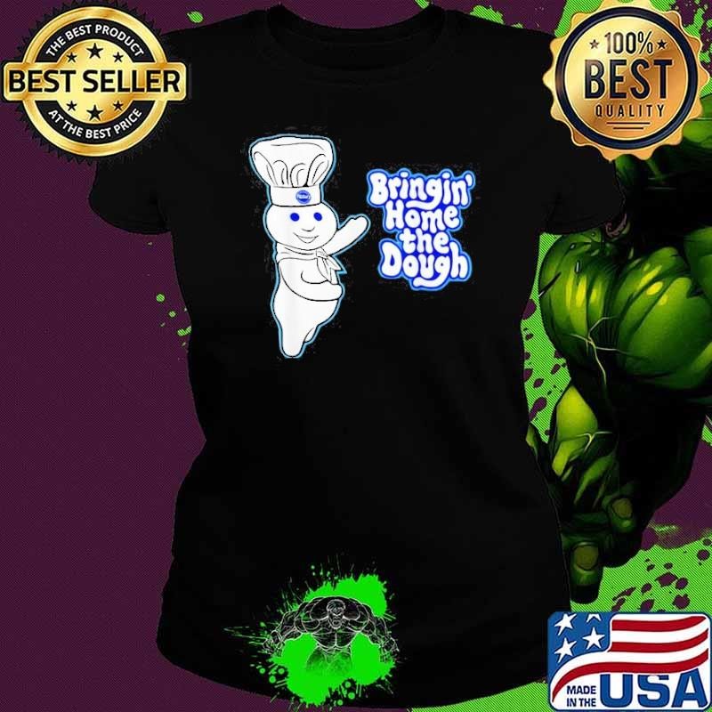 Pillsbury Doughboy Bringing Home The Dough Costume Ladies tee