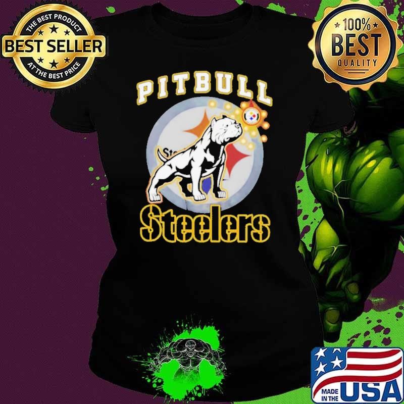 Pitbull Pittsburgh Steelers Christmas Ladies tee