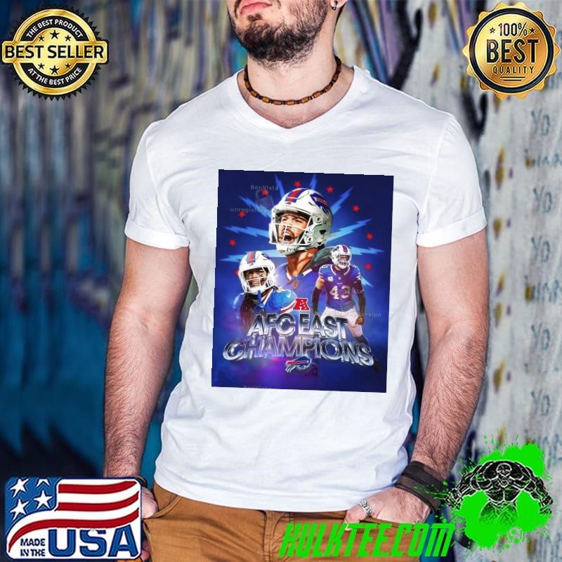 Poster Buffalo Bills NFL Football 2024 AFC East Champions For The 5th Consecutive Season shirt