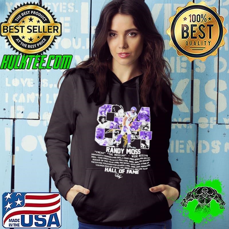 Randy Moss 84 Minnesota Vikings Hall of Fame Signature Hoodie