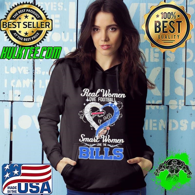 Real Women Love Football Smart Women Love The Buffalo Bills – Go Bills 2024 Shirt