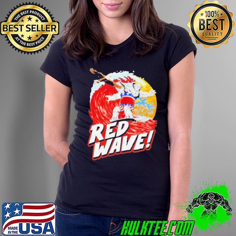 Republican surf red wave shirt