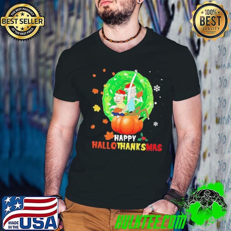 Rick And Morty Happy Hallothanksmas Guys V Neck