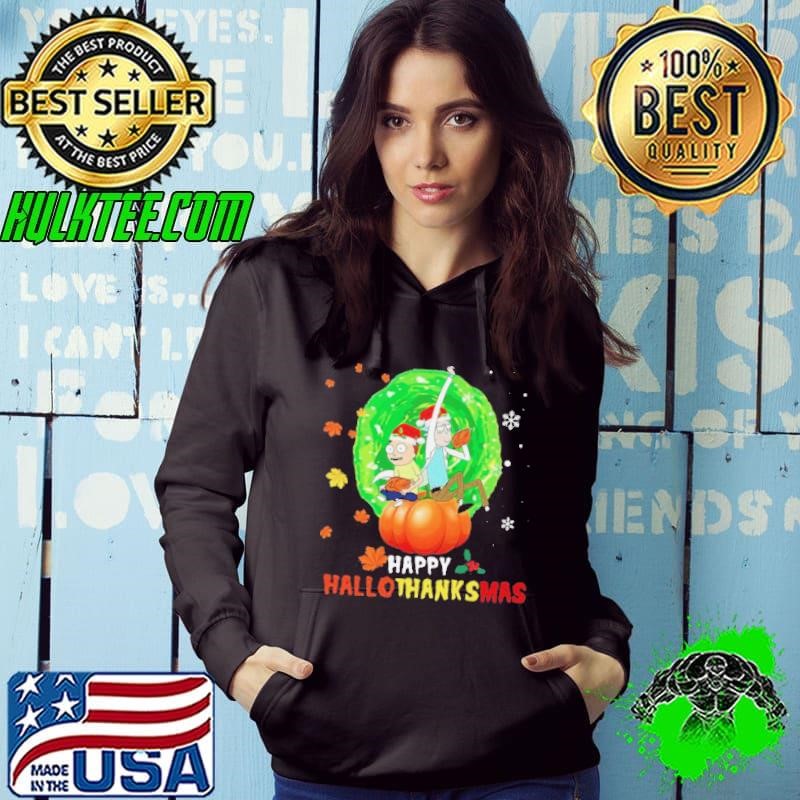 Rick And Morty Happy Hallothanksmas Hoodie