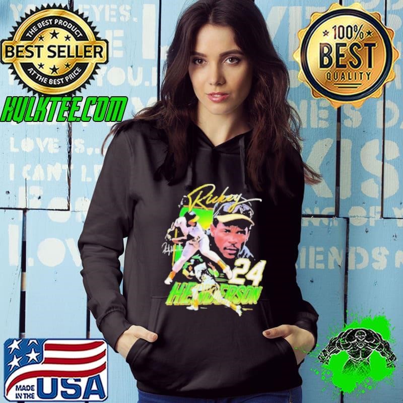 Rickey Henderson 24 Oakland Athletics Hoodie