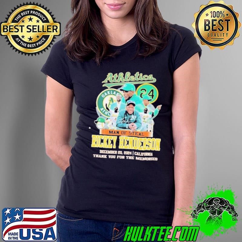 Rickey Henderson Man Of Steal Thank You For The Memories Oakland Athletics Signature shirt