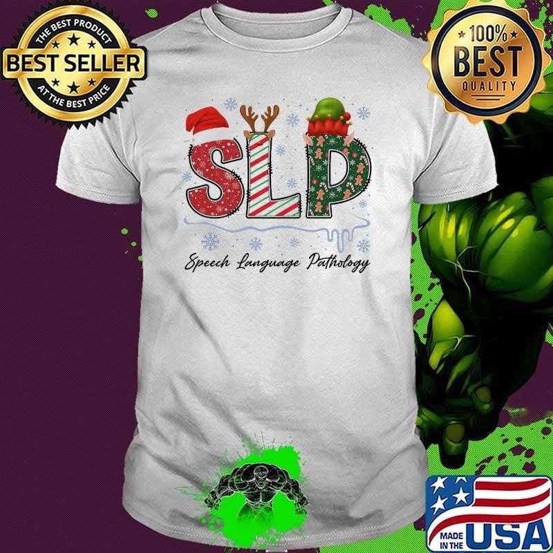 SLP Speech Language Pathologist Christmas Santa Hat And Elf Hat Unisex