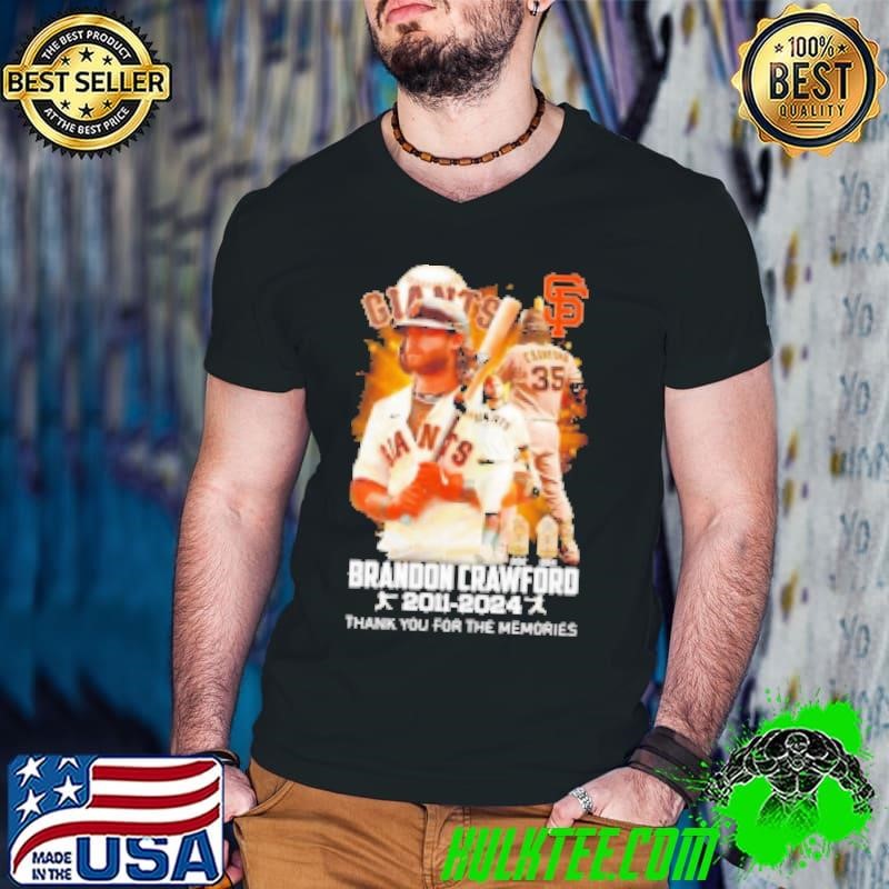 San Francisco Giants Brandon Crawford 2011 2024 thank you for the memories signature Shirt