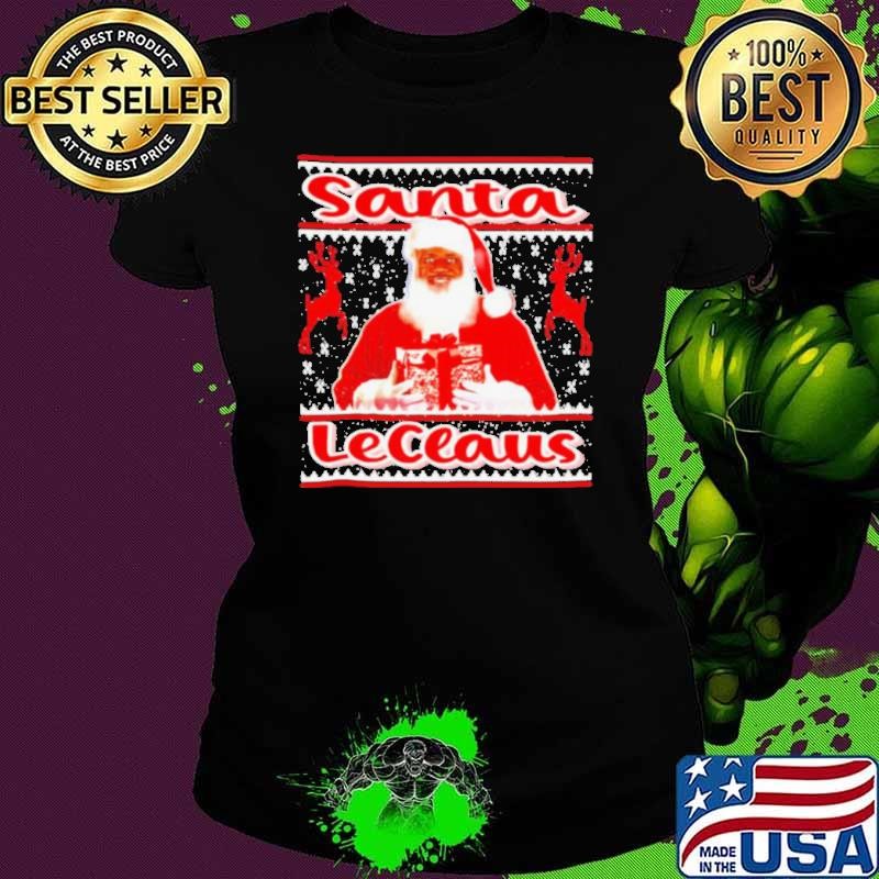 Santa LeClaus LeBron James ugly Christmas shirt
