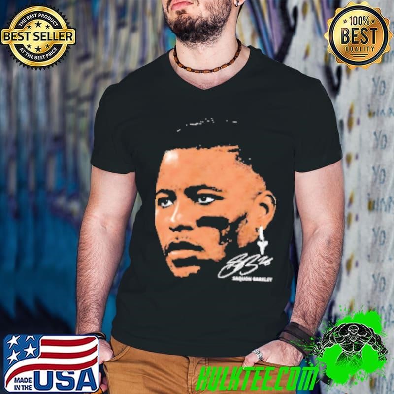 Saquon Barkley Philadelphia Eagles big face signature graphic Guys V Neck