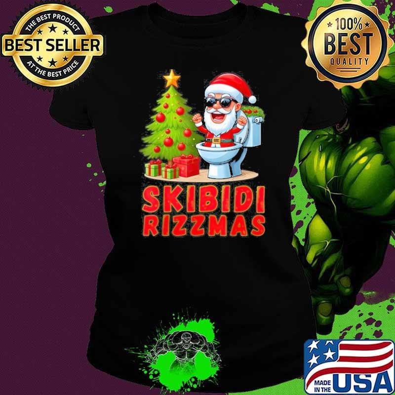 Skibidi Rizzmas Christmas Rizz Funny Santa Claus Shirt