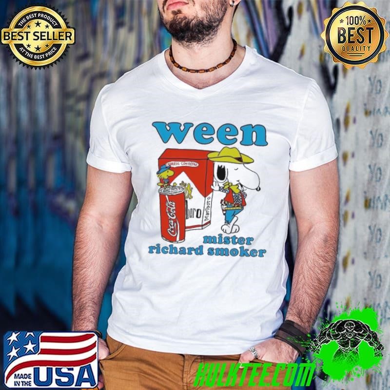 Snoopy and Woodstock Peanuts ween mister richard smoker shirt