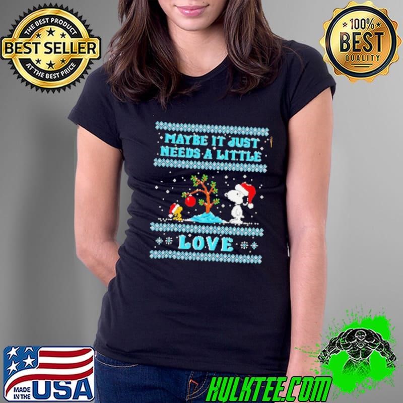 Snoopy maybe it just needs a little love ugly Christmas shirt