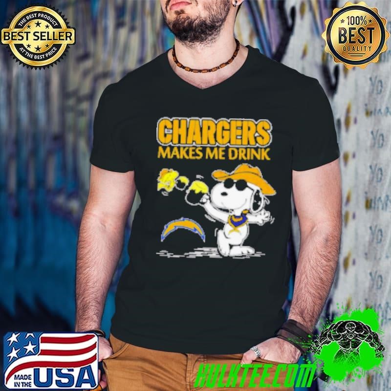 Snoopy x Woodstock Los Angeles Chargers make me drinks Shirt