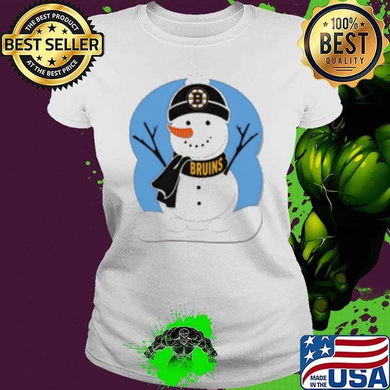 Snowman Boston Bruins Hockey Ladies tee