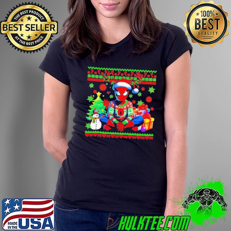 Spiderman Christmas Snowman gifts ugly shirt