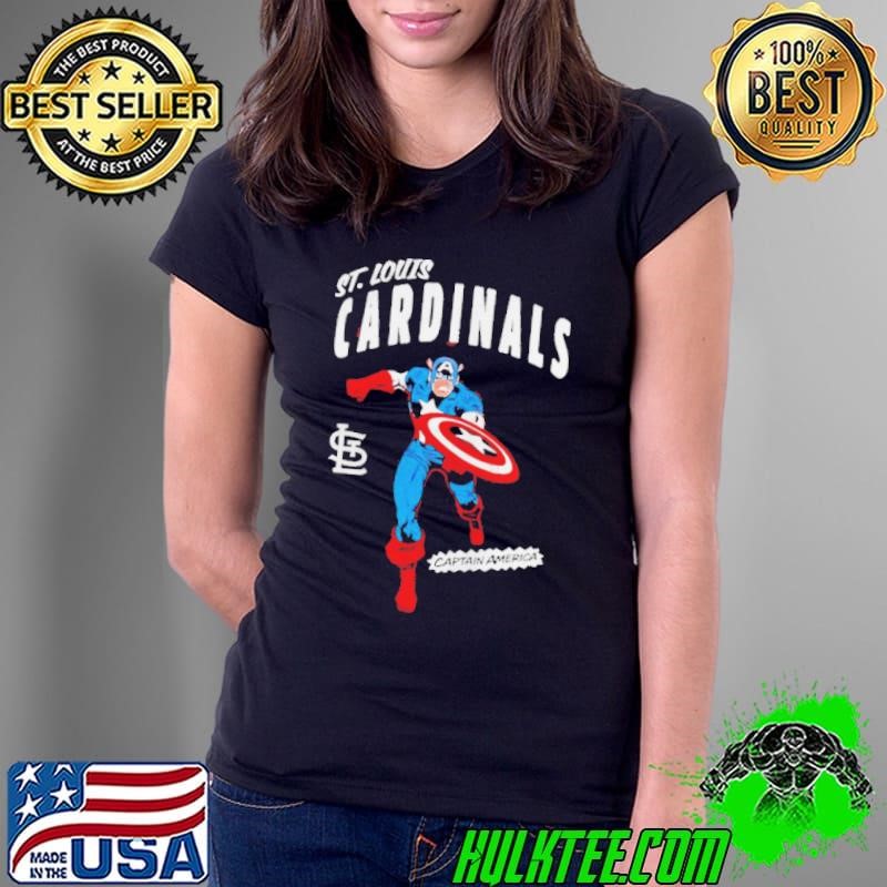 St. Louis Cardinals Team Captain America Marvel shirt