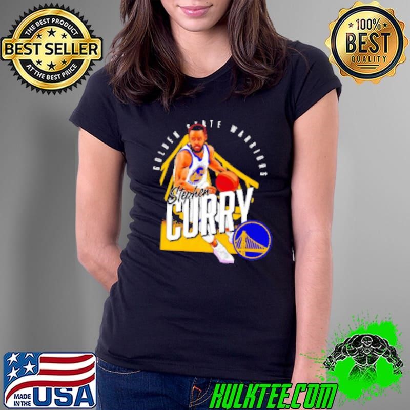 Steph Curry Golden State Warriors NBA basketball shield vintage Ladies Tee