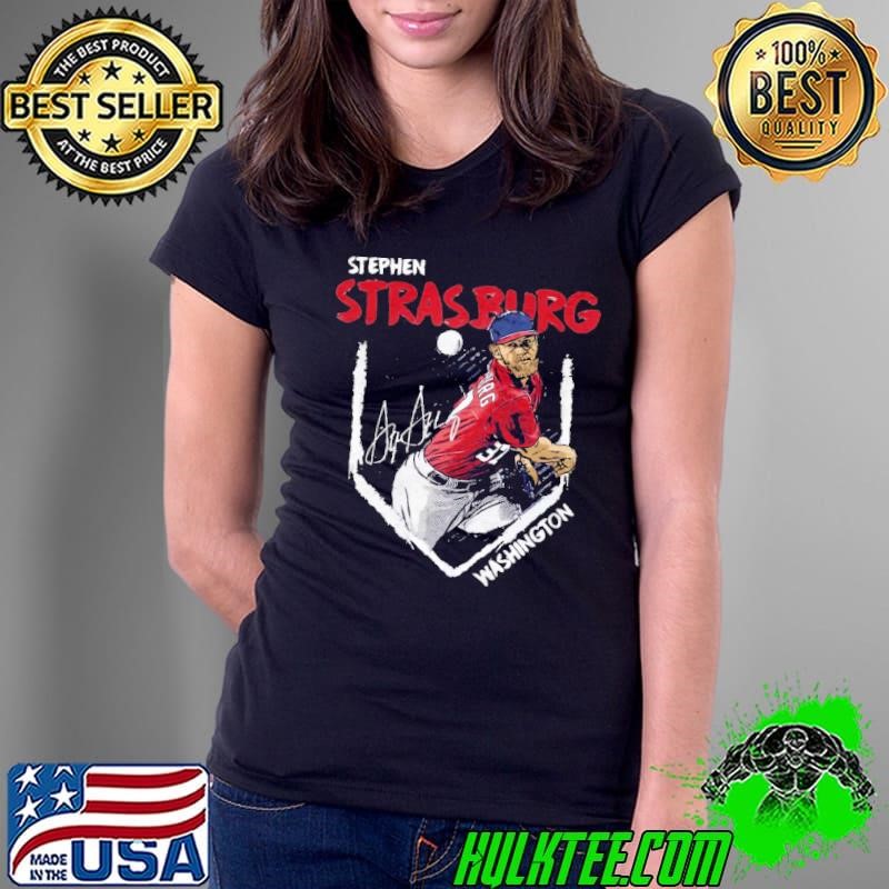 Stephen strasburg base signature American former professional baseball pitcher Ladies Tee