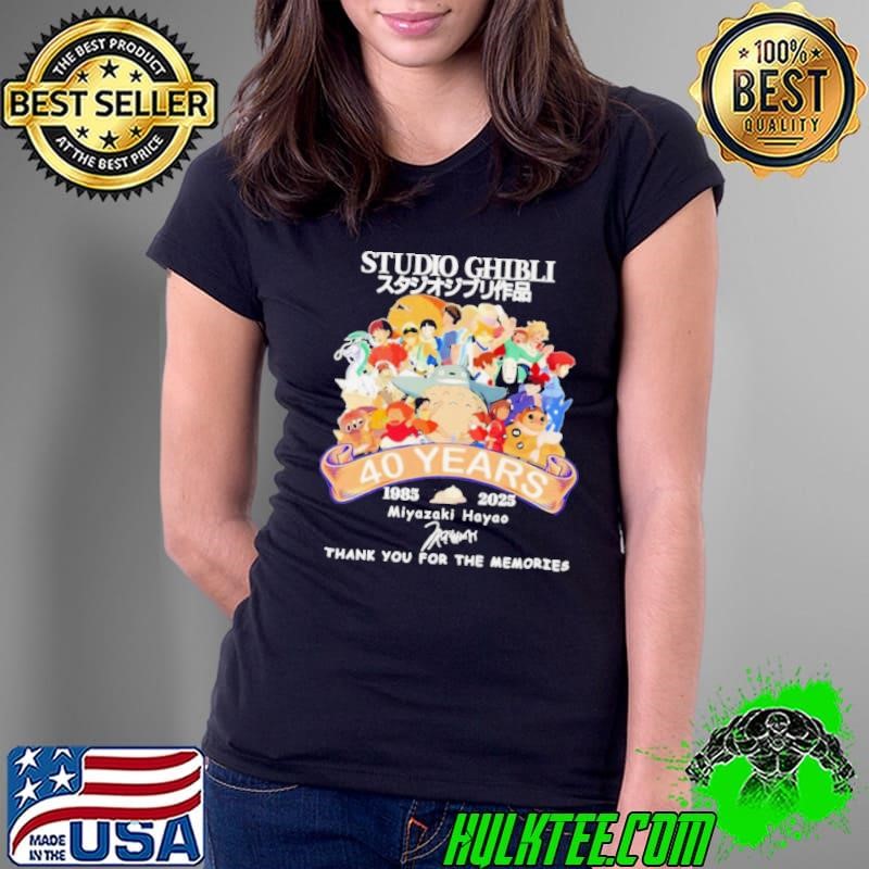 Studio Ghibli 40 years 1984 2025 thank you for the memories signature shirt