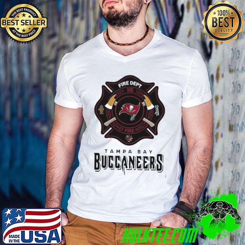 Tampa Bay Buccaneers Firefighter Appreciation logo Guys V Neck