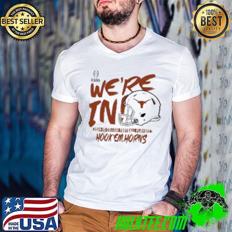 Texas Longhorns We're In 2024 College Football Playoff Bound Helmet Guys V Neck