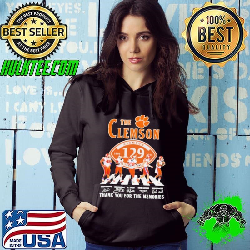 The Clemson Tigers 129th Anniversary 1896 2025 thank you signatures shirt